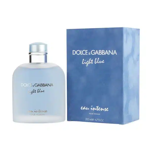 Dolce & Gabbana Light Blue Intense Pour Homme EdP 200ml - kraftfull herrdoft i marinblå flaska.